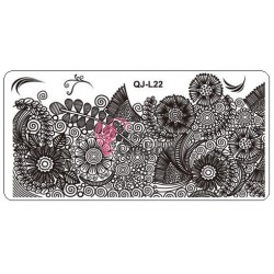 Matrita de Unghii din metal dreptunghiulara 6x12cm QJL 022